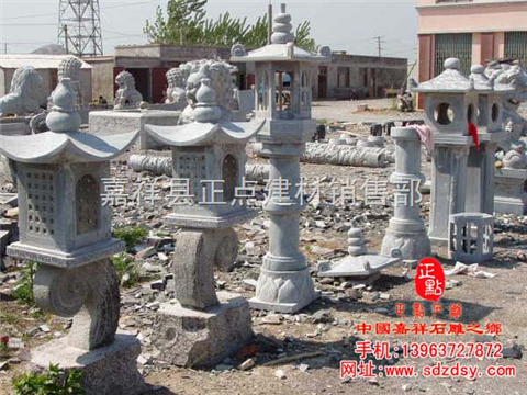 石雕灯笼雪见，栏杆石桌椅凳等中国古建筑经典石雕